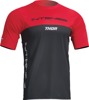 Thor Intense Assist Censis Short-Sleeve Jersey Black/Red/White Men's S - Performance MTB/EMTB jersey for men, size S