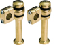 Offset Post Style Brass Handlebar Risers 5" Offset Post Style Brass Handlebar Risers 5"