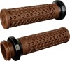 ODI Vans Signature Indian TBW 1in Grips Brown/Black - Lock-On grips for 2018+ Indian Touring For Indian models