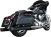 GP Black Dual Slip On Exhaust - For 17-21 Harley Touring