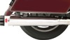 Quick Change 4" Chrome Dual Slip On Exhaust - For 95-16 Harley FLH FLT