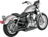 Twin Slash Cut 3" Black Slip On Exhaust - 04-13 Harley Sportster