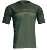 Thor Intense Assist Censis Short-Sleeve Jersey Green Men's Large - Moisture wicking MTB jersey, size L, Forest Green