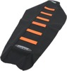 6-Rib Water Resistant Seat Cover Black/Orange - For 15-19 KTM 125-500