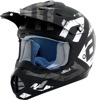 AFX FX-17 Attack MX Helmet Matte Black Silver Adult Small - Matte black/silver MX helmet, size S, unisex
