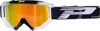 3200 White / Black Venom OTG Goggles - Orange Dual Mirrored Lens