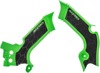 X-Grip Frame Guards Green/Black - For 19-24 Kawasaki KX250F/X KX450/X