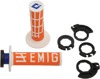 Emig MX V2 Lock On MX Grips System - Half Waffle Orange & White