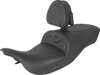 Saddlemen Heated Roadsofa Seat with Backrest Black For Harley FLHT/FLTR