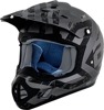 AFX FX-17 Attack Helmet Matte Black Frost Gray XS Adult Unisex - Off-road helmet, matte black/gray, size XS
