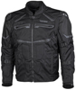 Hyper-Tec Armored Motorcycle Riding Jacket Black Large-Tall