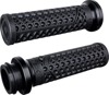 ODI Vans Signature Cable Grips Black/Matte Black 1in Harley Davidson - Lock-On grips for 1in Harley Davidson handlebars