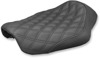 Saddlemen Renegade Lattice Stitch Solo Seat Black For Harley Dyna - Solo seat with GelCore for Harley Dyna models