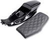 Eliminator Lattice Stitched Solo Seat - Black - For 04-20 Harley XL