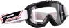 3201 Black / White Raceline Goggles - Clear Lens