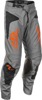 Fly Racing Kinetic Sym Pants Grey/Orange/Black Size 30 - Durable offroad pants, Grey/Orange/Black, Size 30