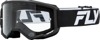 Fly Racing Youth Focus Goggles Black/White Clear Lens - Youth offroad goggles, black/white with clear lens