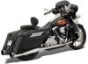 +P Chrome Black Straight Exhaust - For 95-16 Harley FLT FLHT FLHR FLHX FLTR +P Chrome Black Straight Exhaust - For 95-16 Harley FLT FLHT FLHR FLHX FLTR