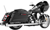 American Outlaw Chrome 4.5" Slip On Exhaust - For 09-15 Harley FLH FLT