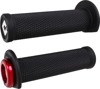 ODI Ruffian ATV/PWC Lock-On Grips Black/Red 7/8in Bars - Slim lock-on grips for ATV and PWC, Black/Red