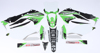Kawasaki Raceline Graphics Complete Kit White Backgrounds - 16-18 KX450F
