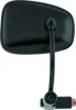 BikeMaster Semi-Retractable Barend Mirror Black 7/8in & 1in Bars - Fits 7/8in & 1in handlebars, black, each