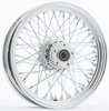 HardDrive Front 60 Spoke Chrome Wheel 16x3.5 FLT Hub 1" Axle - 16x3.5" front chrome 60 spoke wheel for FLT hub, 1" axle
