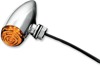 Kuryakyn Super Bright LED Mini Bullet Lights Amber Chrome Pair