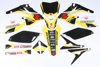 Suzuki Raceline Graphics Complete Kit Black Backgrounds - For 10-17 RMZ250
