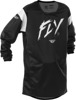 Fly Racing Youth Kinetic Stoke Jersey Black/White Youth Large - Youth offroad jersey, Black/White, Size: YL