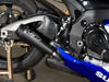 Black GP Slip On Exhaust - For 08-10 Suzuki GSXR600 GSXR750