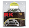 QA GB520GXW-116 Chain 15/43 Silver Aluminum Sprocket Kit - RK Excel Chain & Sprocket Kit