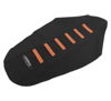 6-Rib Water Resistant Seat Cover Black/Orange - For 11-15 KTM 125-450