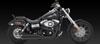 Twin Slash Black 3" Slip On Exhaust Mufflers - For 08-17 Harley FXDF & FXDWG