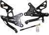 Black Adjustable Rearsets - For 09-17 Kawasaki ZX6R/RR Black Adjustable Rearsets - For 09-17 Kawasaki ZX6R/RR