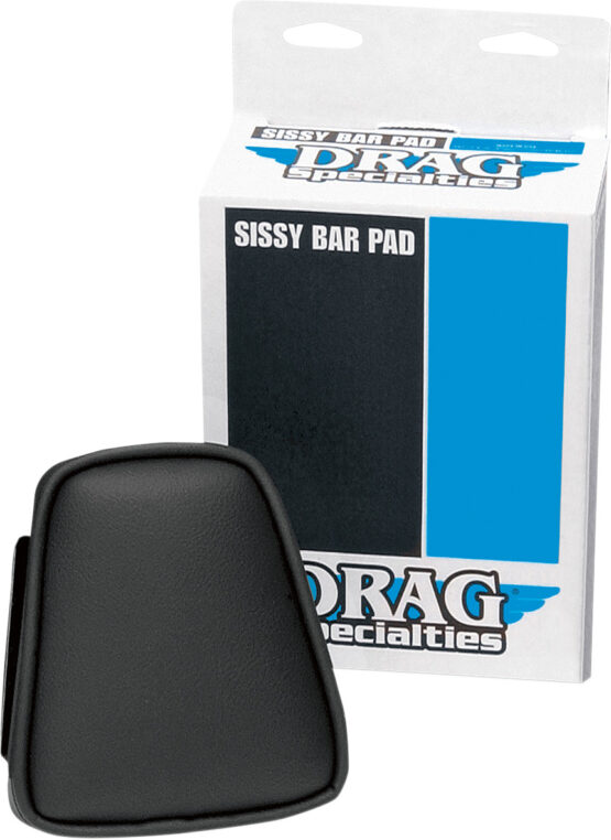 Drag Specialties Tapered Backrest Pad Round Sissy Bars Black