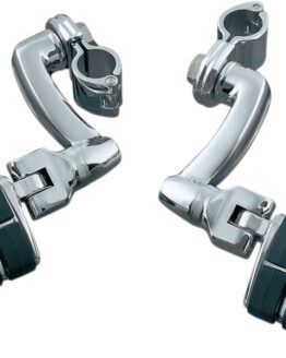 Kuryakyn Dually ISO Pegs w/ 1" Clamp Chrome Pair 7980