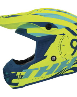THH T730X Twister Helmet Neon Yellow/Blue Small