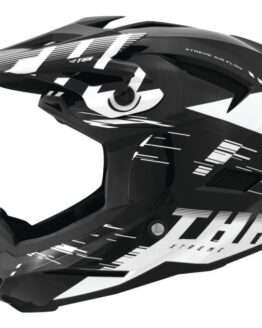 THH Helmets T-42 BMX Xtreme Helmet Black/White Youth Large