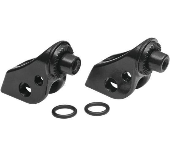 Splined Peg Adapters Black by Kuryakyn Fits Honda Front