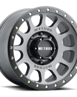 MR305 NV 20x9 / +18mm Offset / 8x6.5 BP / 130.81mm CB / Ti. - MT Black Lip Wheel