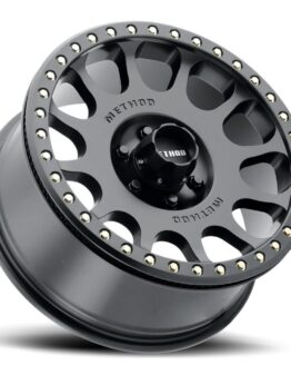 MR105 V3 Beadlock 17x9 -38mm 8x6.5 130.81mm CB MT Black Wheel w/ BH-H24125