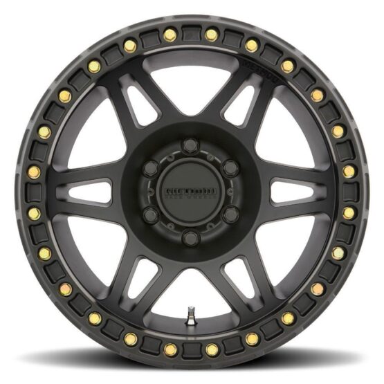 MR106 Beadlock 17x9 -44mm Offset 8x6.5 130.81mm CB Matte Black w/BH-H36125 Wheel - Image 2