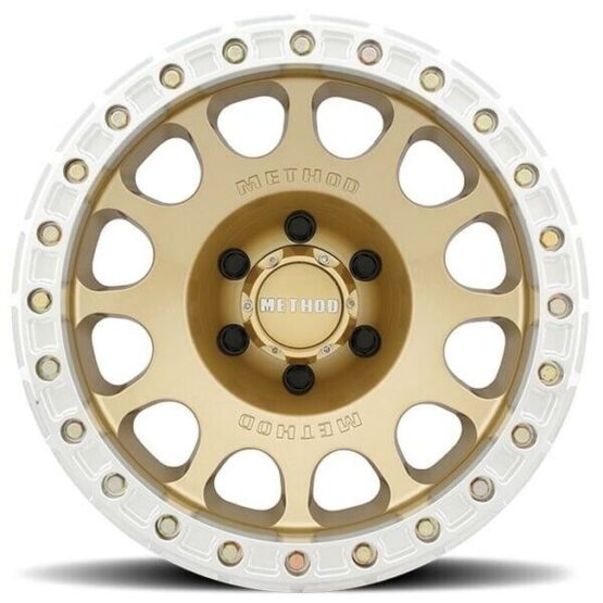 MR105 V3 Beadlock 17x9 -38mm Offset 5x5 71.5mm CB Gold Wheel w/ BH-H24125 - Image 2