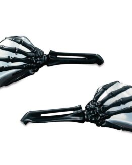Skeleton Hand Mirrors Black/Chrome