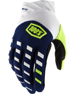 100% Airmatic Men's Gloves Navy/White Medium