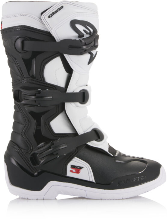 Youth Tech 3S MX Boots Black/White US Y-08 - Image 2