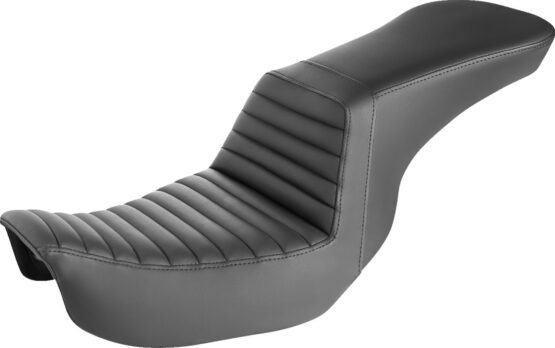Saddlemen Step-Up Seat Front Tuck-n-Roll Black For Harley Dyna