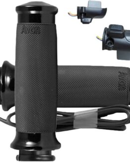 Avon Custom Contour Heated Black Twist Grips 1in Bars