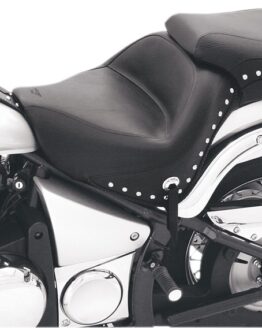 Touring Concho Studded Vinyl 2-Up Seat - Black